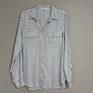 Beach Lunch Lounge Women's Striped Top Size M Classic Nautical Coastal Beachy